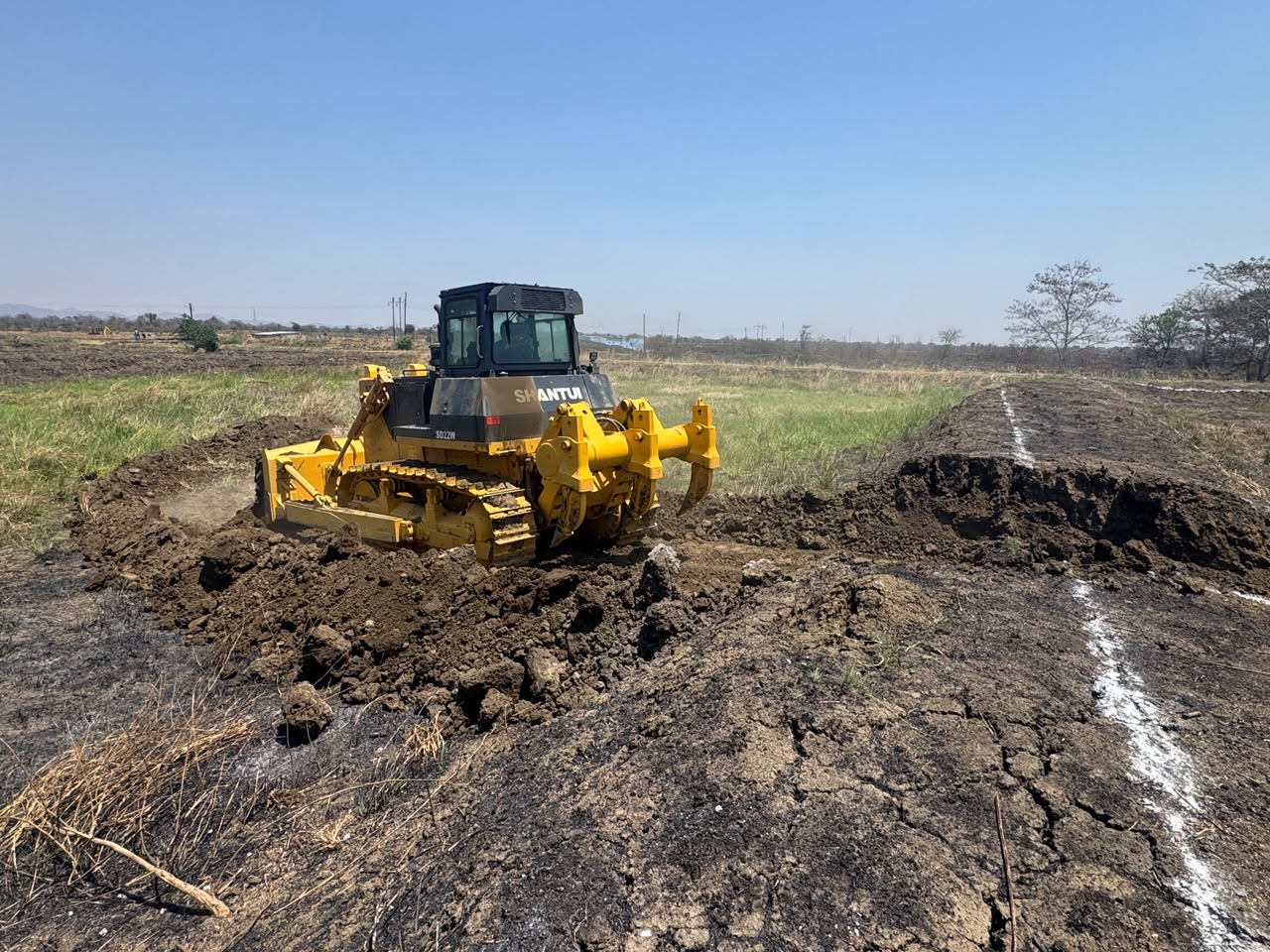 BMR machinery shaping the ground