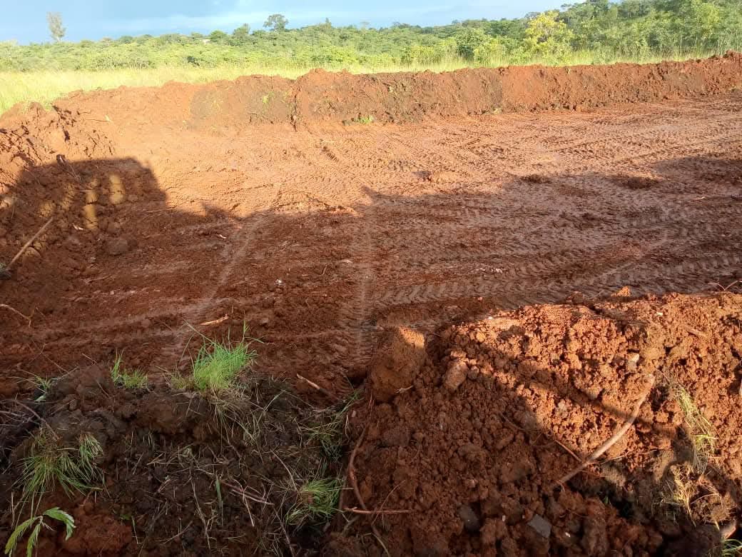 Excavated red-soil terrace