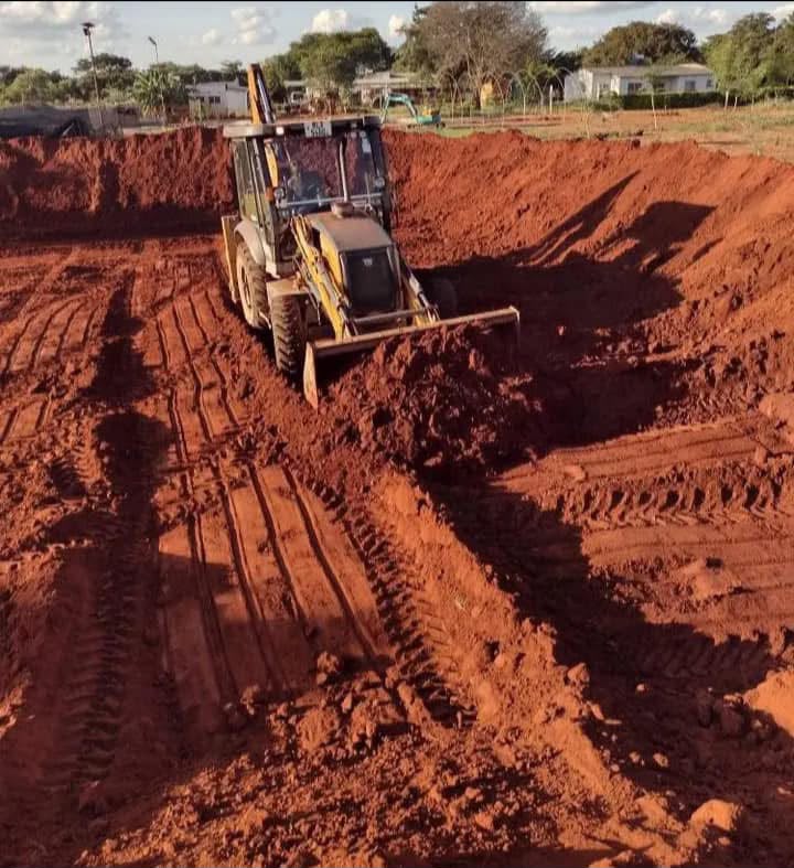 BMR bulldozer working on cleared ground